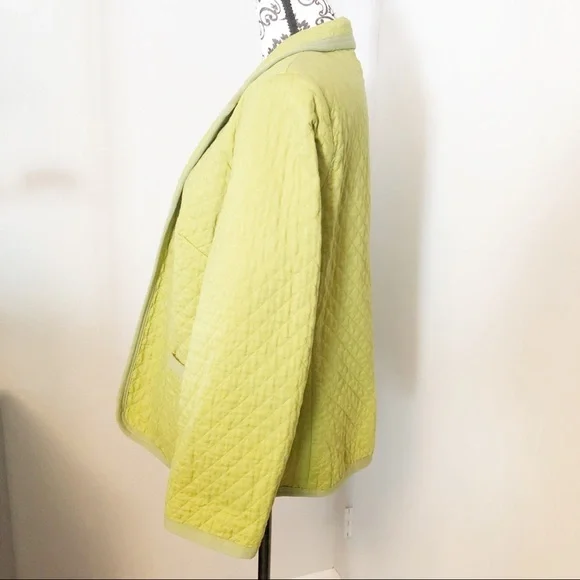 Evan-Picone Green Quilted Jacket - Picture 2 of 5